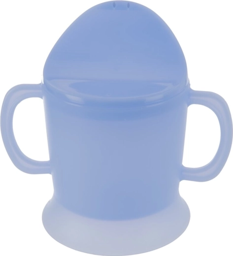 Children’s plastic cup with spout 0.23 L, blue