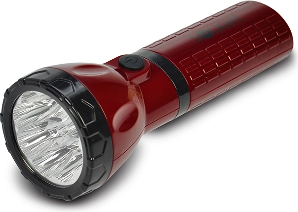 Lampe torche LED rechargeable Solight 9× LED rouge et noire avec prise intégrée - 1 pièce