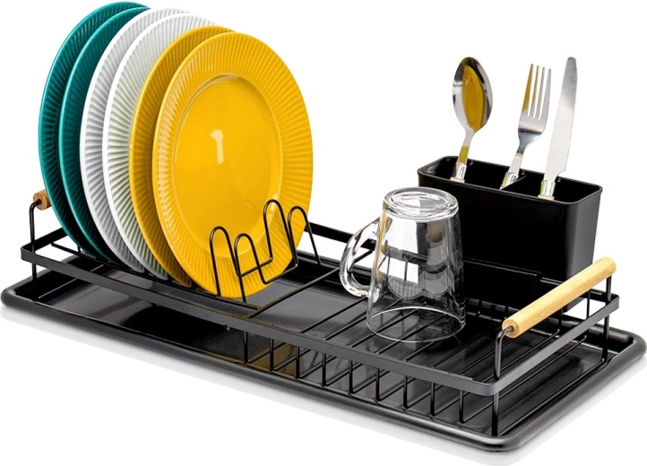 Vilde metal dish drainer black 50 × 25 × 9.5 cm - 1 piece