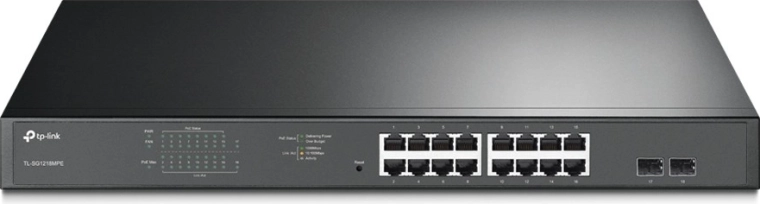 TP-Link JetStream Easy Smart PoE+ switch 16× Gigabit + 2× SFP