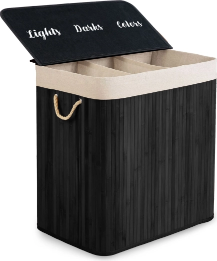 3 compartments for quick laundry sorting