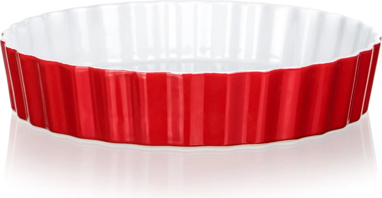 CULINARIA Ceramic Baking Dish, round 27.5 cm, red/white