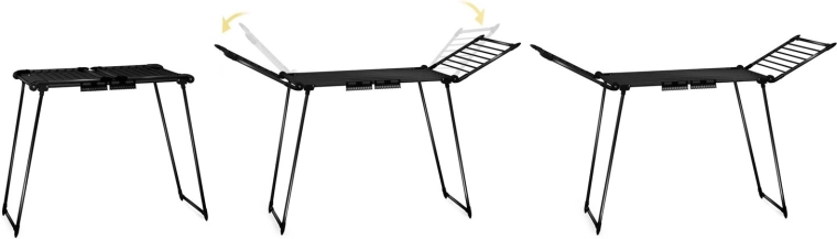 Klappbare Flügel und schnelles Aufstellen