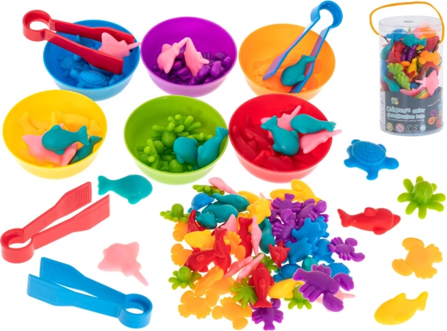 Montessori leerspel voor rekenen – Zeedieren