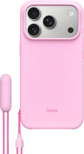 Protective case with strap beats kickstand for iphone 17 pro, magsafe compatible, tan pink