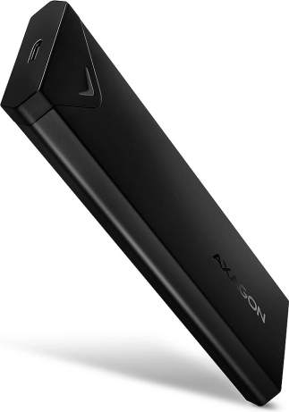 Externes Festplattengehäuse AXAGON für SSD M.2 NVMe, USB-C 3.2 Gen 2, Schwarz