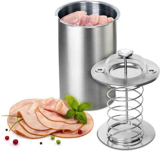 RVS hamvorm met thermometer TORO