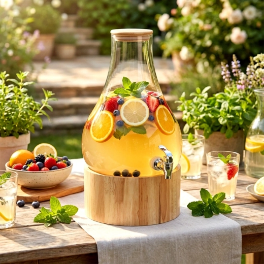 Convenient pouring thanks to the raised stand