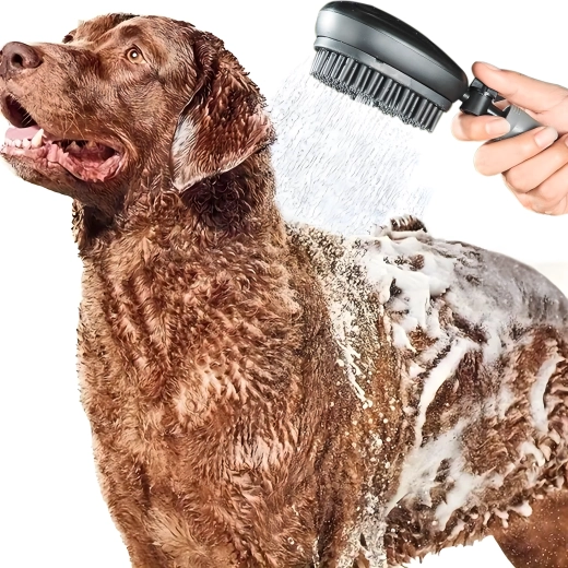 2-in-1 shower and brush for quick and gentle washing