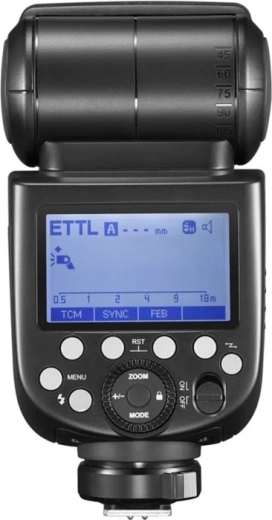 Draaibare kop en zoom 20–200 mm voor indirect flitsen