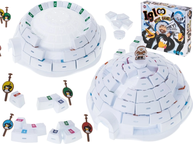 Board game build an igloo with penguins
