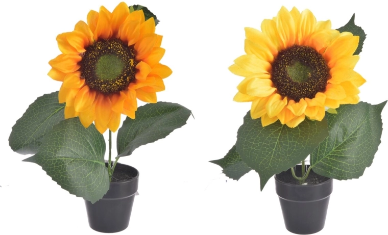 Fleur artificielle Tournesol 22 cm (2 variantes)