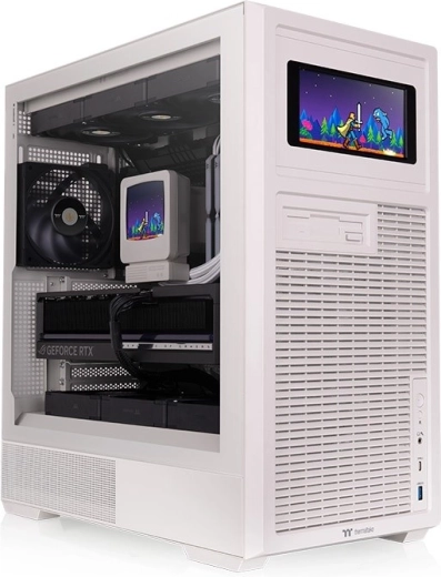 Retrodesign met glazen zijpaneel