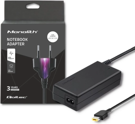 Adaptateur secteur pour ordinateurs portables LENOVO 45 W, 20 V, 2,25 A, Slim Tip + pin