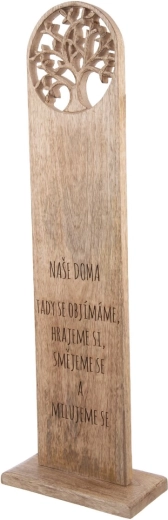 Naše doma Holz-Servierbrett aus Mangoholz 80 cm