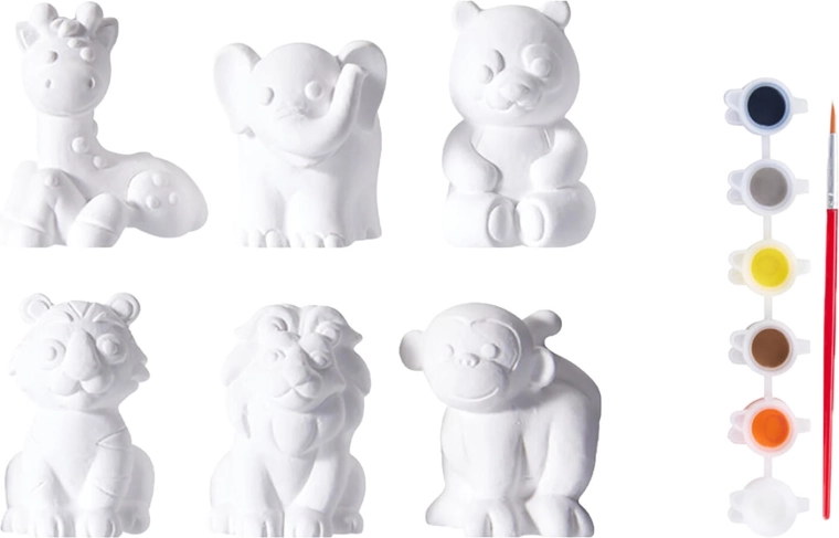 Set om 3D gipsfiguren te schilderen (13-delig)