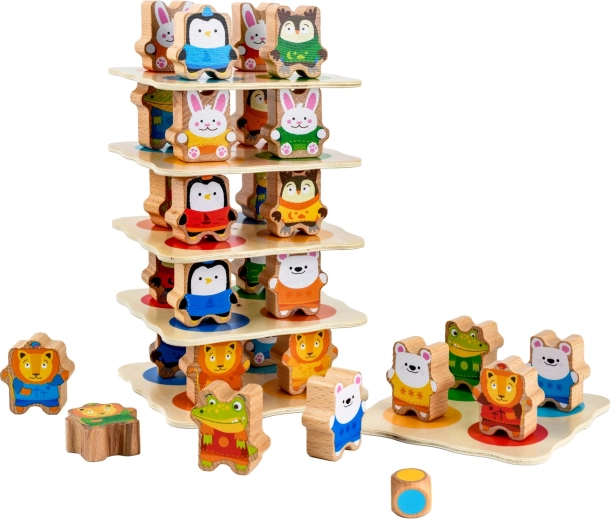 Lucy & Leo tour d’animaux – jeu de construction éducatif en bois