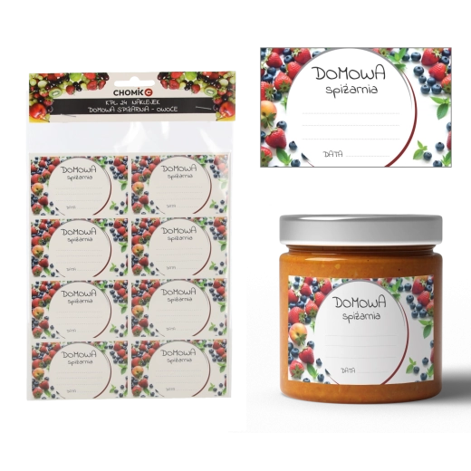 Set mit 24 Aufklebern für Eingemachtes – Obst