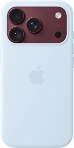 Coque en silicone avec MagSafe pour iPhone 18 Pro – bleu froid
