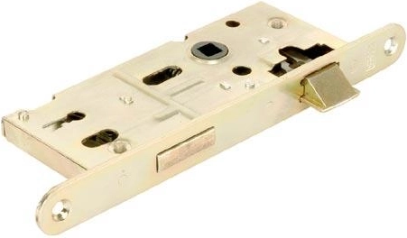 Mortise warded lock 72/60, reversible right/left, white zinc