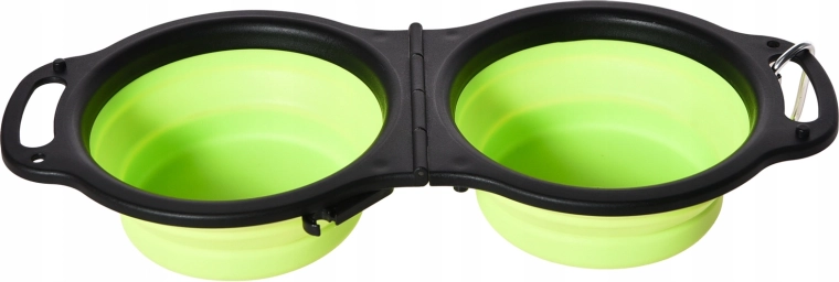 Twee bakjes voor water en voer