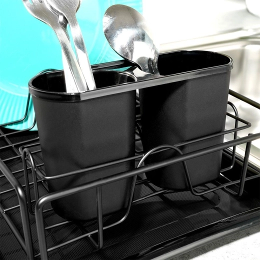 Two-compartment cutlery holder