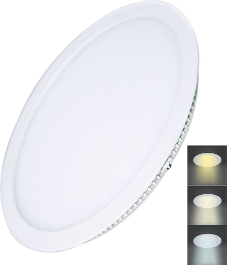 Solight LED-Einbau-Mini-Panel CCT, rund, 24 W, 1800 lm