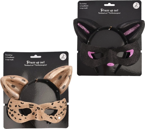 Katzen-Stirnband/Maske aus Kunststoff 19 × 14 cm