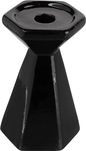 Black cone candle holder 13 cm