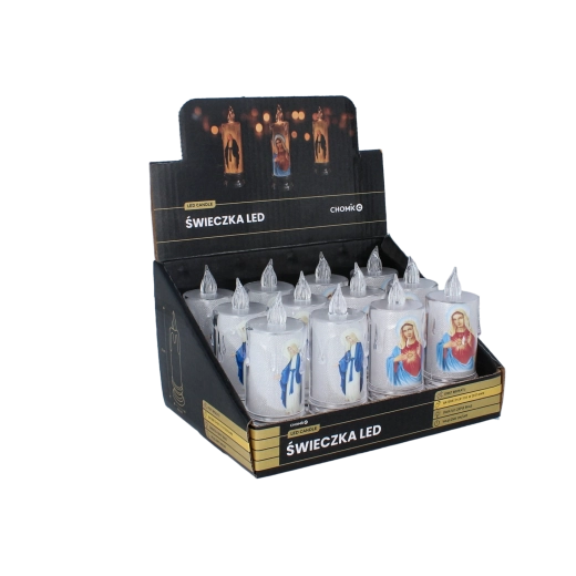 LED candle Virgin Mary 11 cm, assorted designs