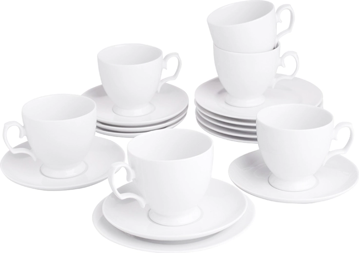 Service à café MariaPaula Klasyka blanc 18 pièces pour 6 personnes