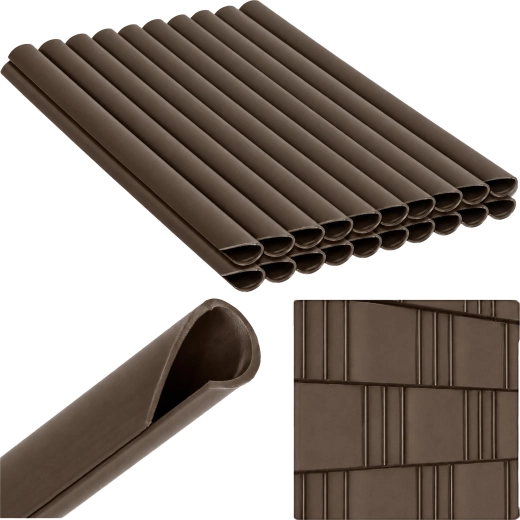 Clips de montage pour bande de clôture, marron, 19 cm, 20 pcs