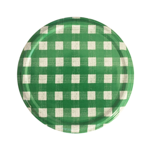 RTS Canning Lid 82 mm with Green Check Pattern
