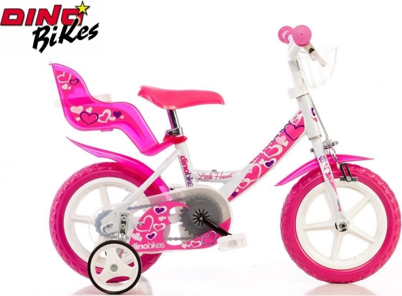 ACRA 12" kids’ sport bike, white-pink - 1 piece