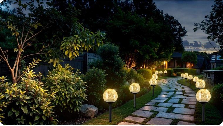 Elegant spheres for safe path lighting