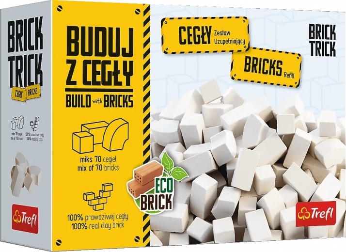 Trefl Brick Trick pack of white bricks, mix 70 pcs