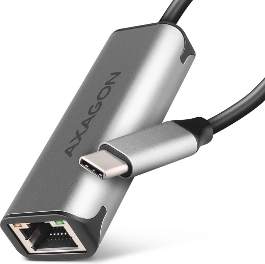 Adaptateur USB‑C 3.2 Gen 1 2,5GbE AXAGON avec puce Realtek RTL8156B, gris