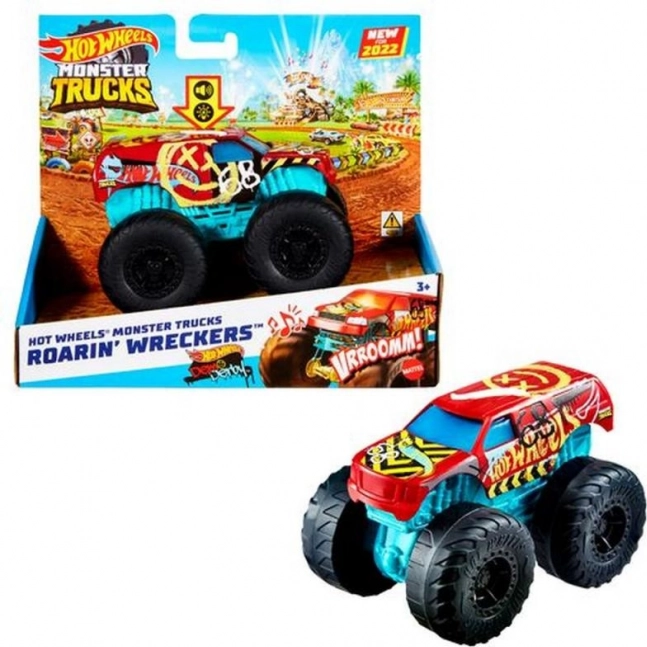 Hot Wheels Monster Trucks Race Ace avec effets sonores et lumineux 1:43 – Bone