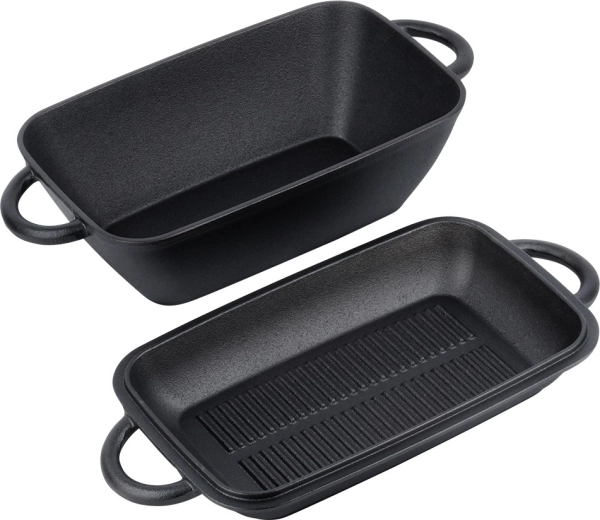 Deux récipients en un : cocotte + couvercle grill