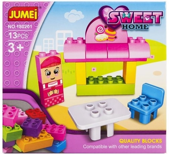 Jumei Bausteine Sweet home Konditorei (13 Teile, 20 × 19 cm) - 1 Stück