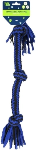 Zerrknoten Blau – Baumwoll-Zerrspielzeug für Hunde 50 cm
