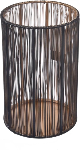 Large Metal Candle Holder, Black & Gold, 20 cm