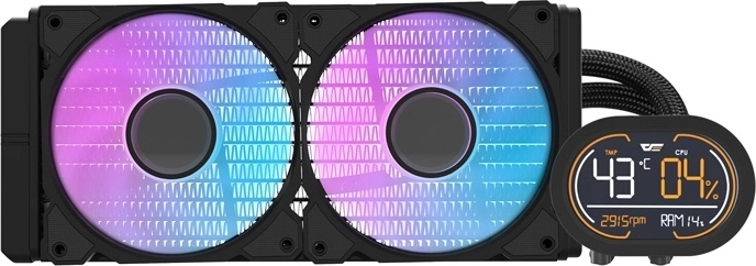 CPU liquid cooling Darkflash DH240D v2, 240 mm, ARGB, black