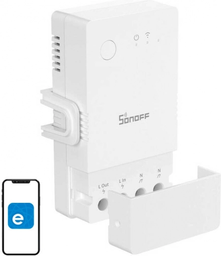 Interrupteur Wi‑Fi intelligent avec mesure de consommation 16 A SONOFF
