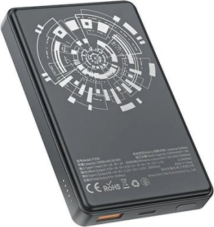 Batterie externe sans fil MagSafe 10000mAh 22,5W noire