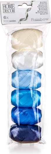 Rainbow Ribbon 10 m, assorted colors, 6 pcs