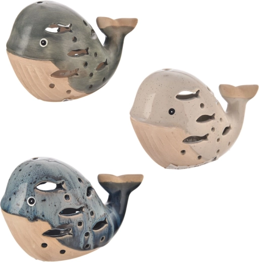 Porcelain Whale LED Light Decoration