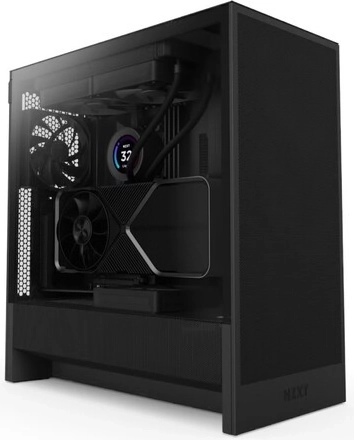 Case H5 Flow midi-toren met raam zwart