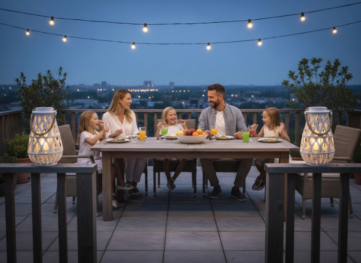 Prête pour les soirées sur la terrasse