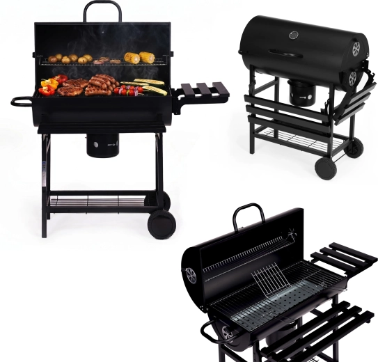 Barbecue de jardin au charbon de bois avec couvercle et thermomètre MULTIGARDEN